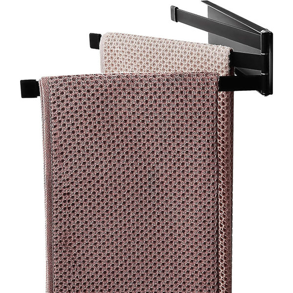 JASODI Wall Mounted Towel Bar Swivel with 3Arm for Bathroom Kitchen